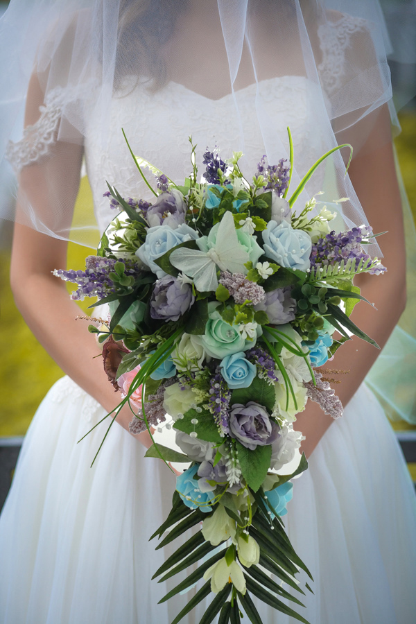 bridal bouquet  in the the bride's hands